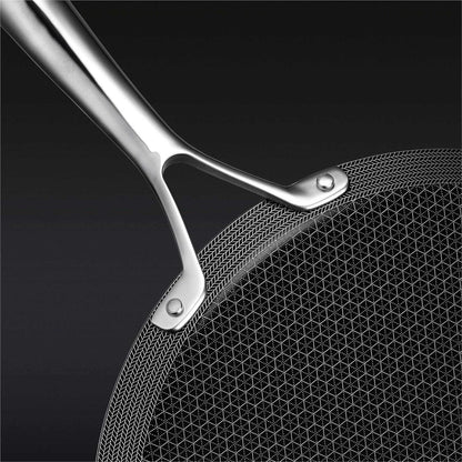 Hexclad 12 Inch Hybrid Stainless Steel Nonstick Griddle Fry Pan