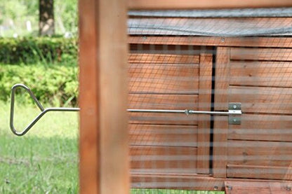 Wooden Chicken Coop With Nest Box, 80.7in L x 26in W x 44.5in H