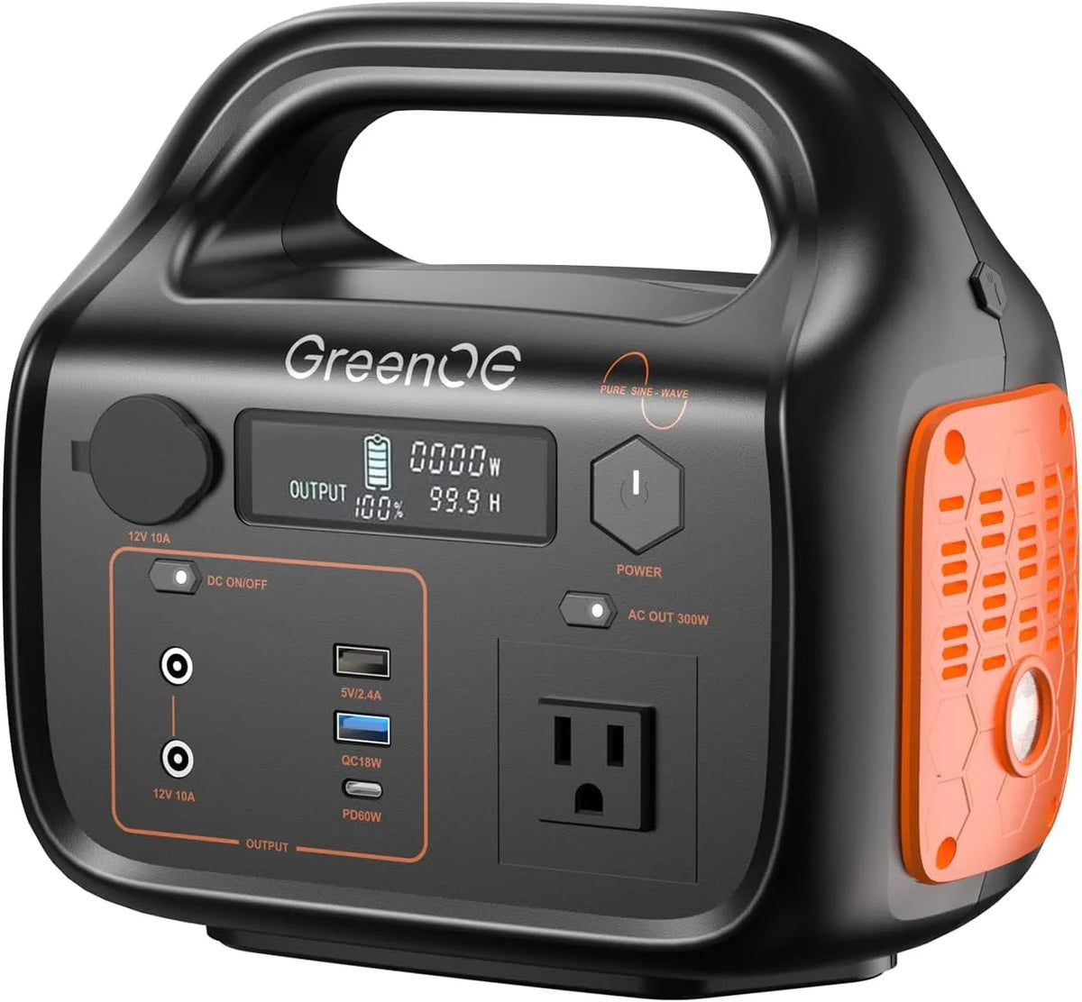 GreenOE Portable Power Station 1000W 1024Wh With 100W Solar Panel