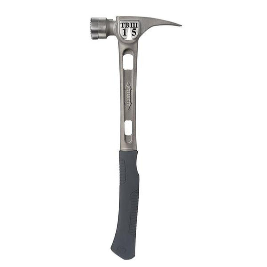 Stiletto 15 oz Ti-Bone III Titanium Hammer With Milled Face Curved Handle - TB3MC