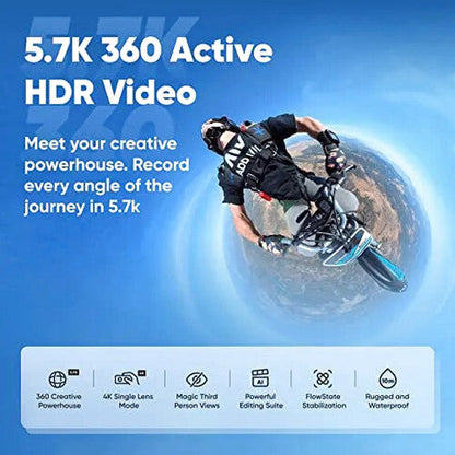 Insta360 X3 Motorcycle Kit Waterproof 360 Action Camera With 1/2" 48MP Sensors - X3