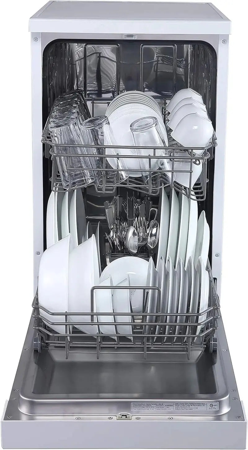 RCA Portable Dishwasher 18-Inch, 8 Place Settings, White - RDW1809-WHITE