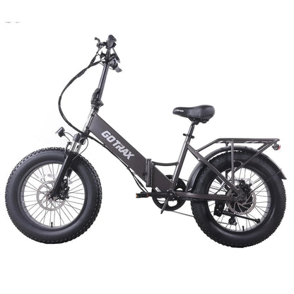 GOTRAX F3 500W Folding Fat Tire Electric Bike, 20in x 4in Tires, 20 MPH, 60 Mile Range - F3