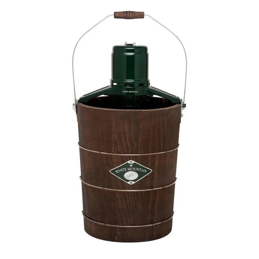 White Mountain Electric Ice Cream Maker, 6 Qt, Green and Brown