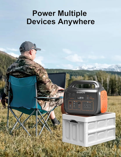 GreenOE Portable Power Station 1000W 1024Wh With 100W Solar Panel