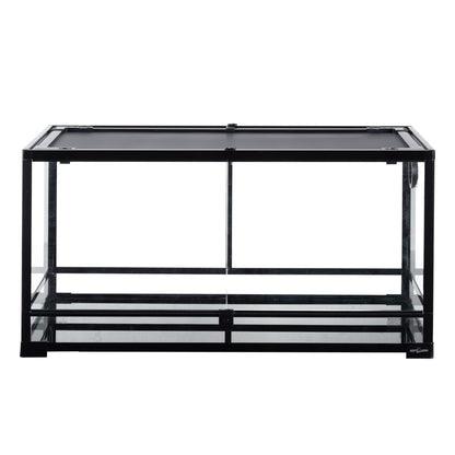 REPTI-ZOO Glass Terrarium, Front Double Doors, 40 Gallon
