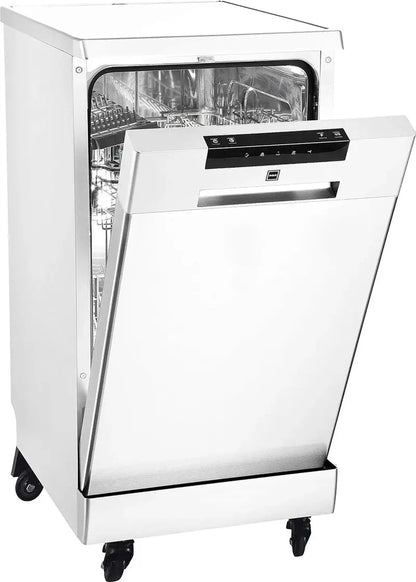 RCA Portable Dishwasher 18-Inch, 8 Place Settings, White - RDW1809-WHITE