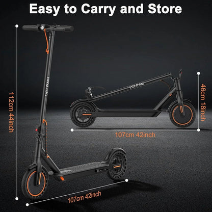 Electric Scooter 10 Inch Solid Tires, 500W, Dual Suspension